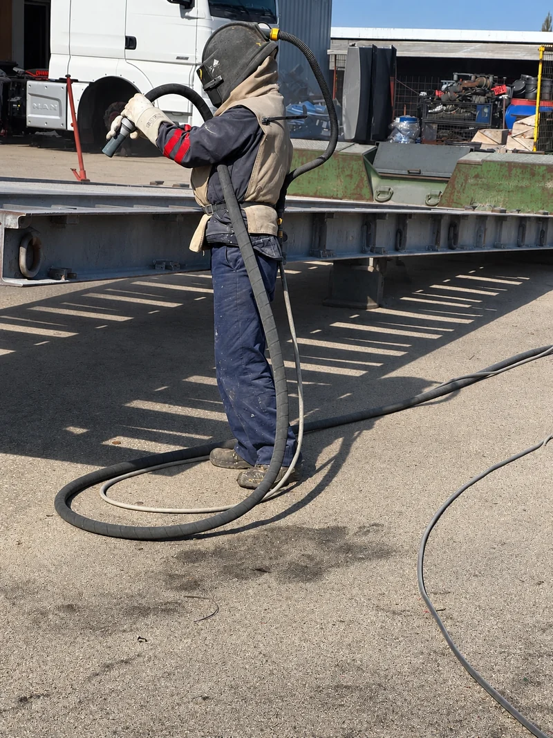 Sandblasting & preparation